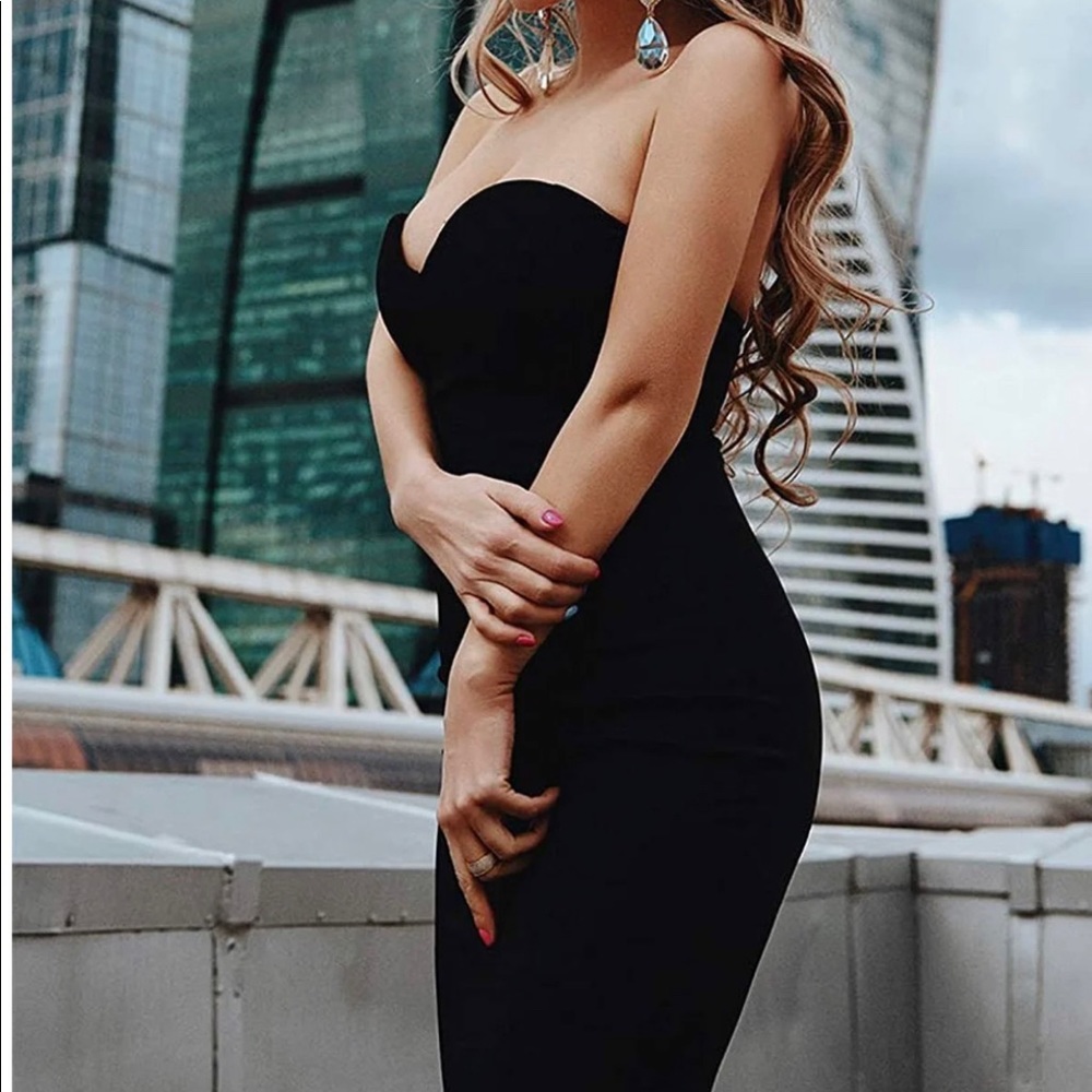 Strapless long dress - Picture 4 of 5